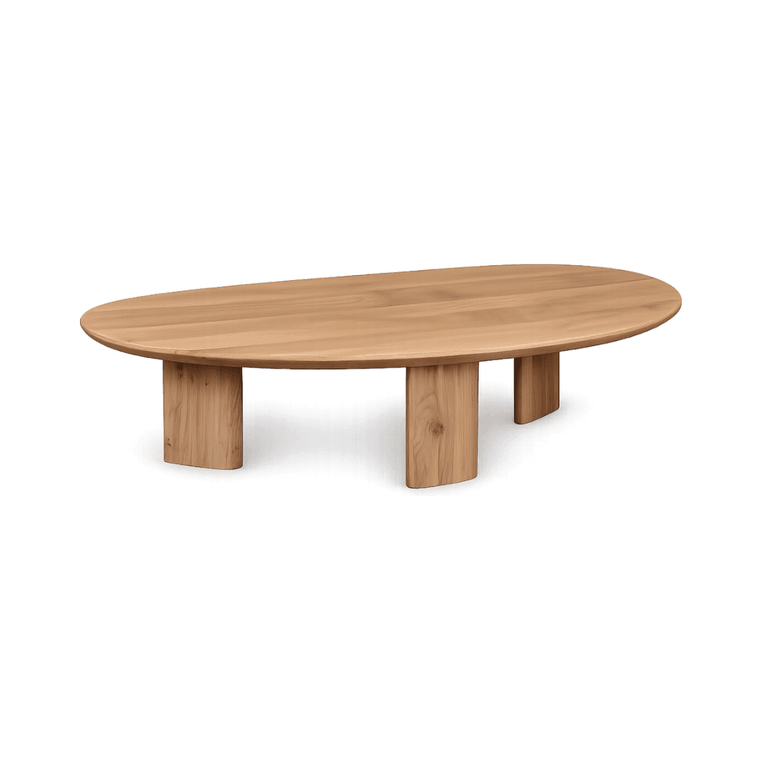Organische eikenhouten salontafel Lizzy