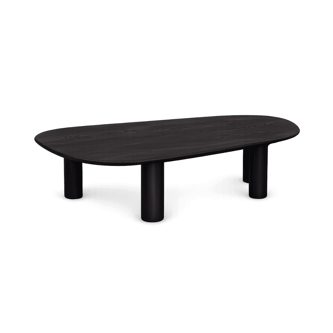 Organische eikenhouten salontafel Yuki