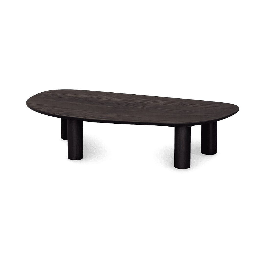 Organische eikenhouten salontafel Yuki