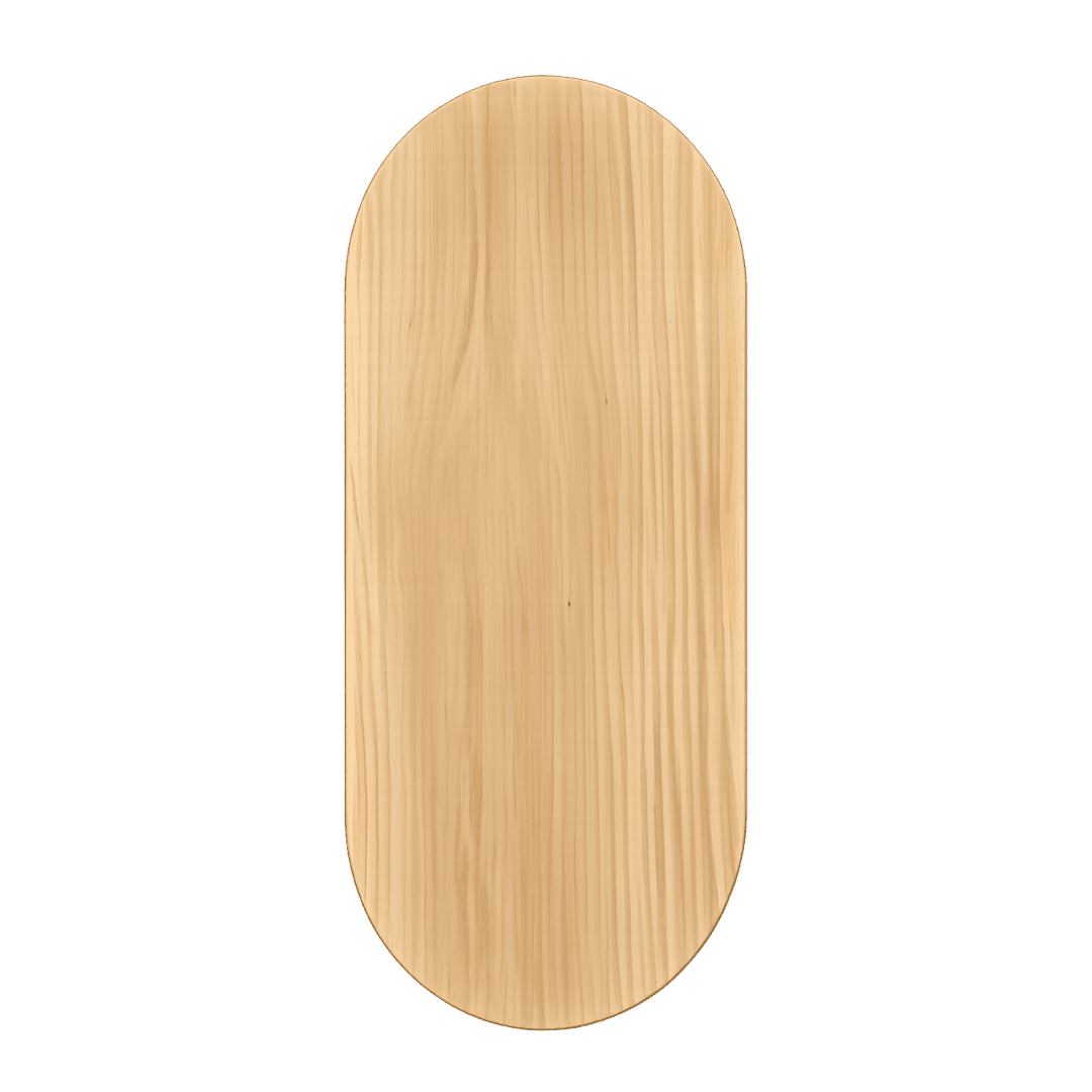 Tafelblad plat ovaal