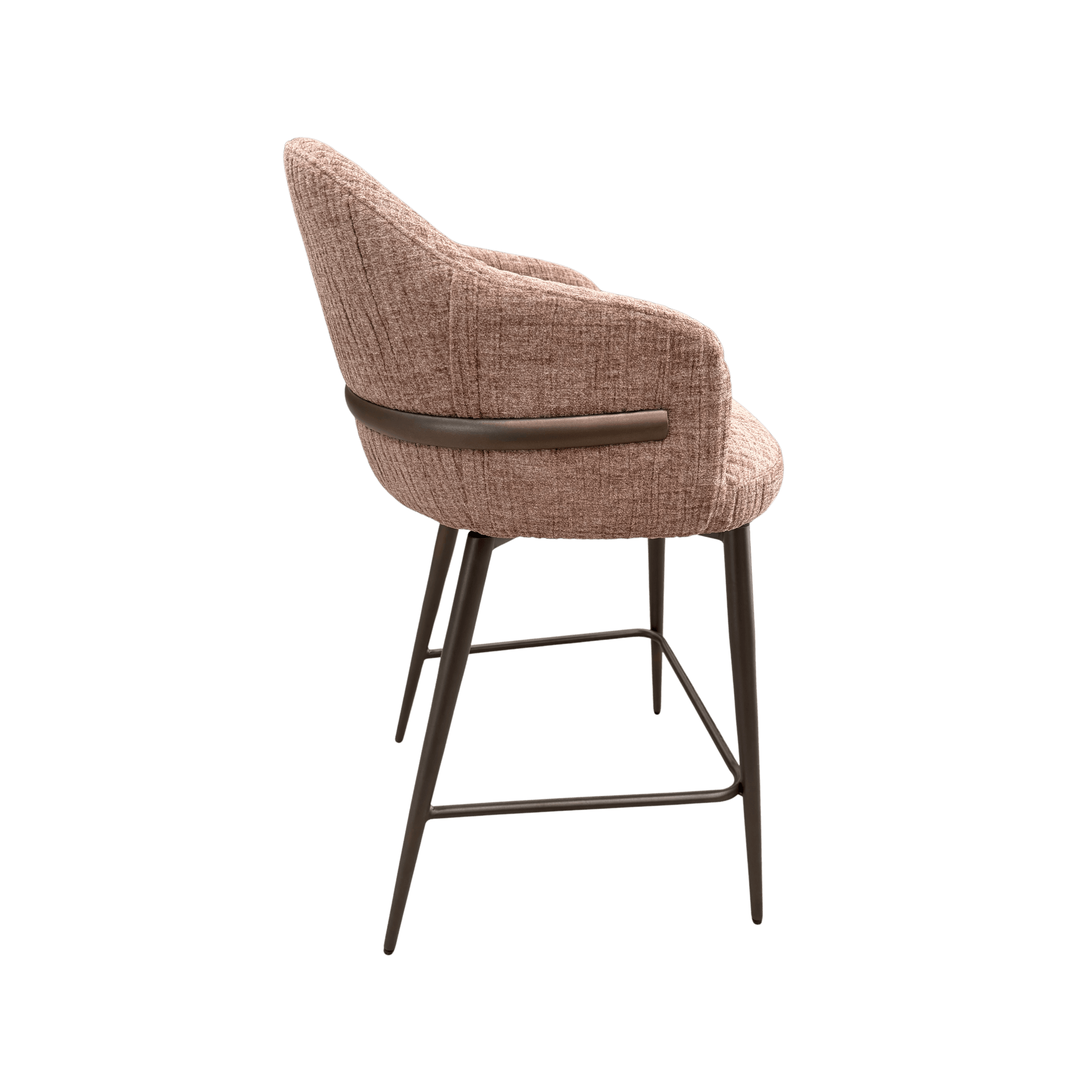 Barstoel New York in stof Jasper Beige 170 met armleuningen en Jupiter-onderstel, foto 2